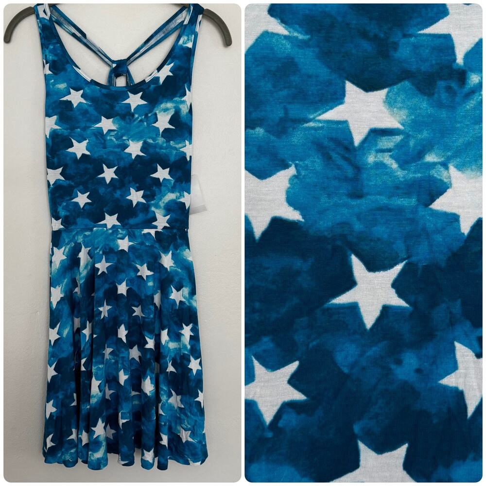B.P. Racerback Dress with White Star Pattern